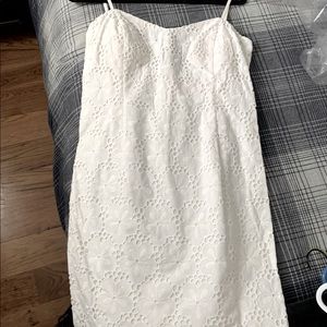 Lilly Pulitzer White Lace Shift Dress Sz 8